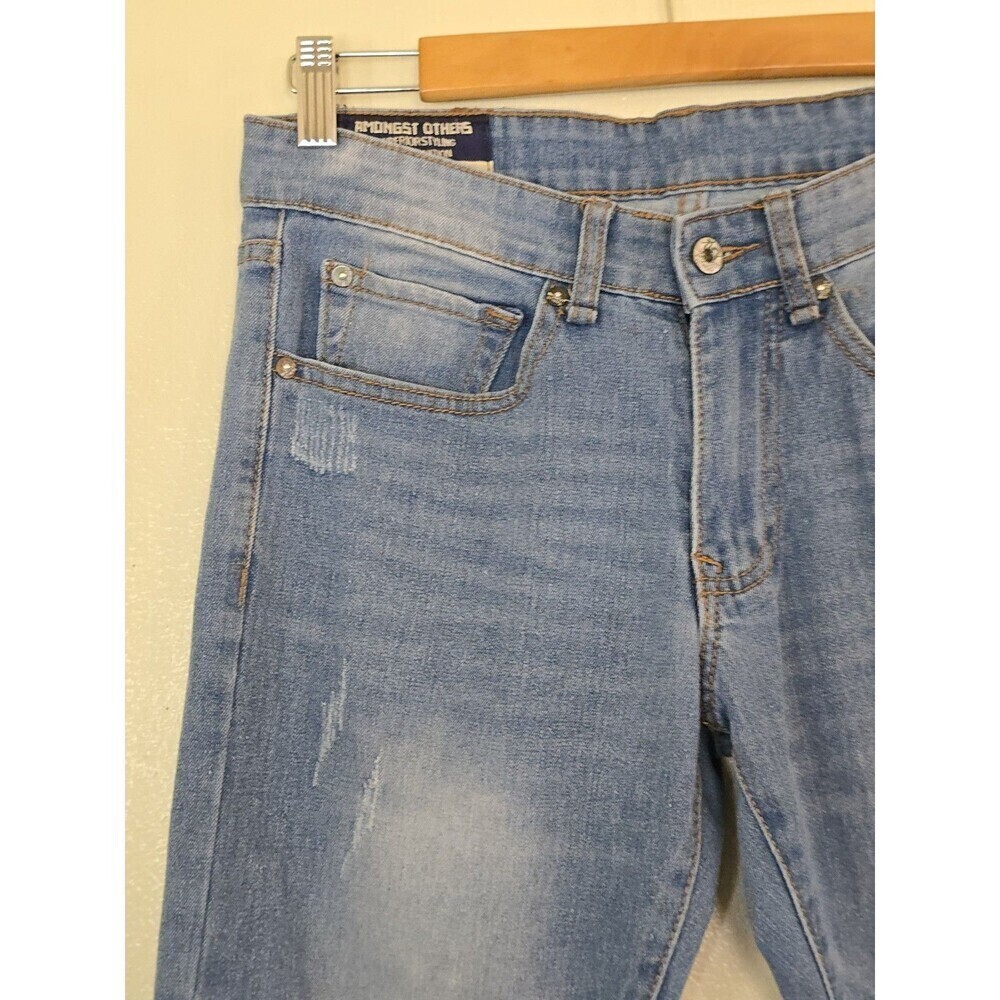 Amongst Others Mens Jeans 28x30 Slim Stretch Denim Zip Fly Pants Blue - Picture 4 of 12
